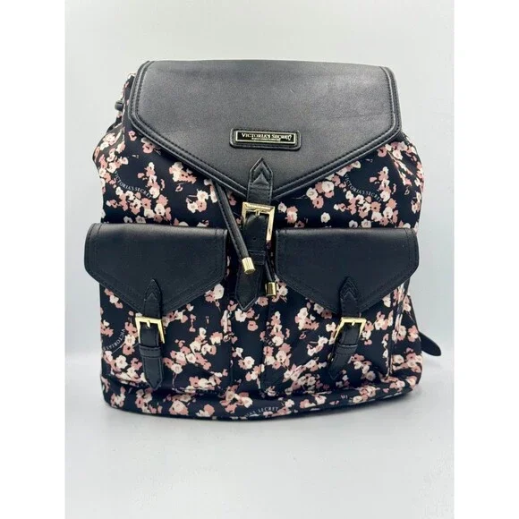 VICTORIA'S SECRET 6 Piece Midnight Rose Travel Make-Up Train Case Backpack NWOT! - Picture 2 of 13